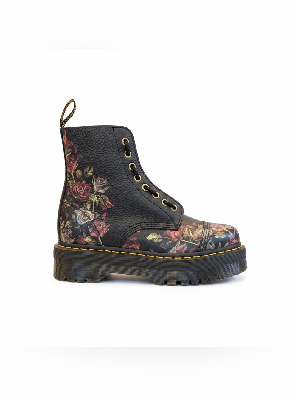 Dr. Martens SINCLAIR DECAYED
ROSES LEATHER PLATFORM BOOTS